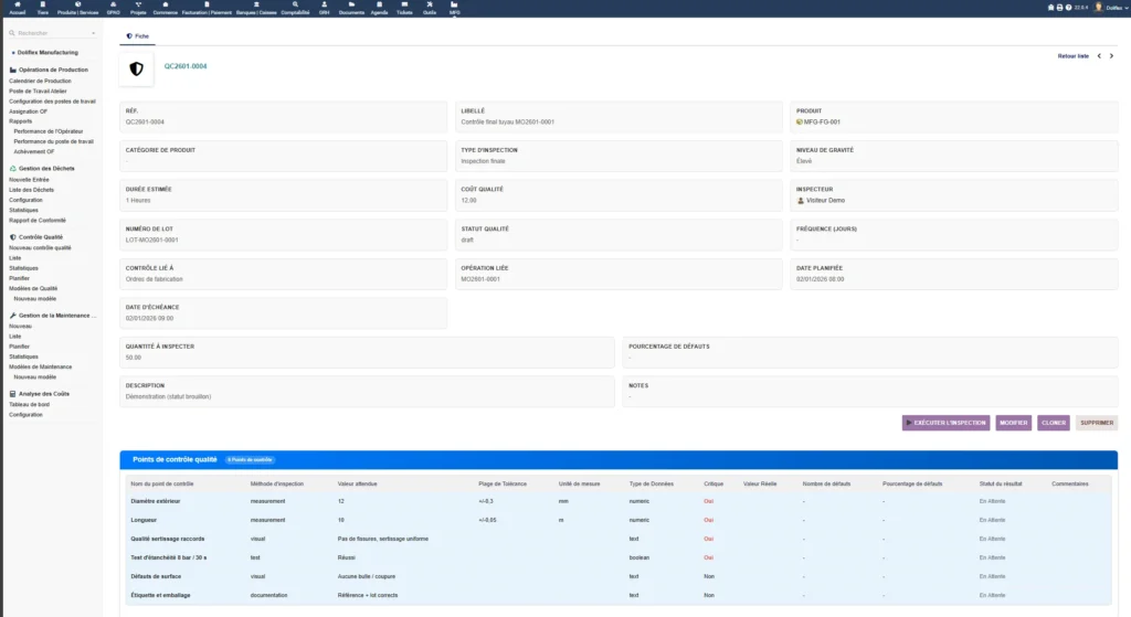 Module Contrôle Qualité Dolibarr - QC Card